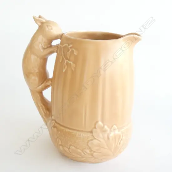 A Sylvac jug with squirrel handle